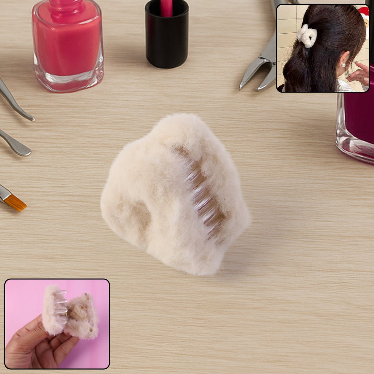 Plush Hair Claw Clip
