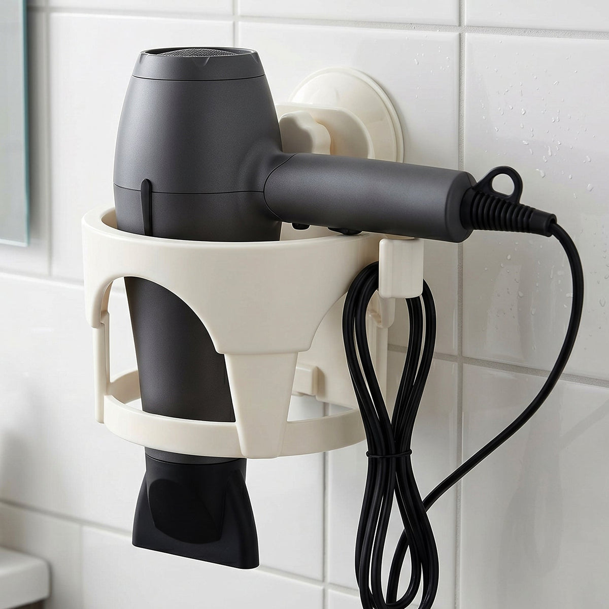 Wall-Mount Hair Dryer Holder