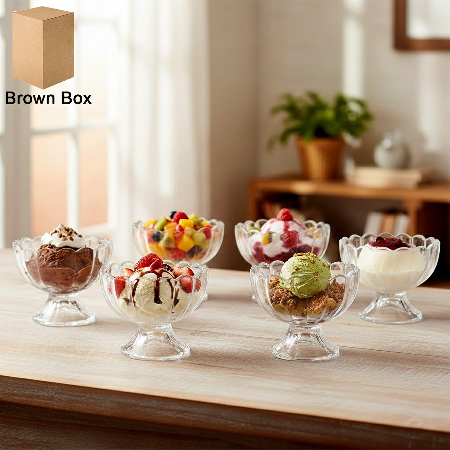 Glass Dessert Bowl Set