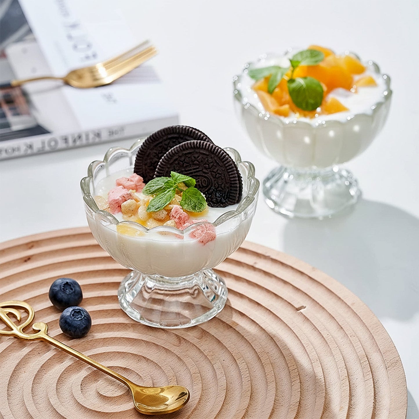 Glass Dessert Bowl Set