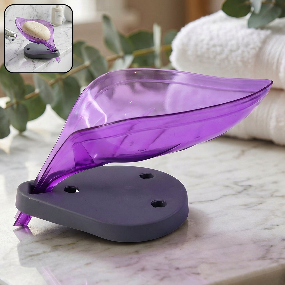 Leaf Self-Draining Soap Tray