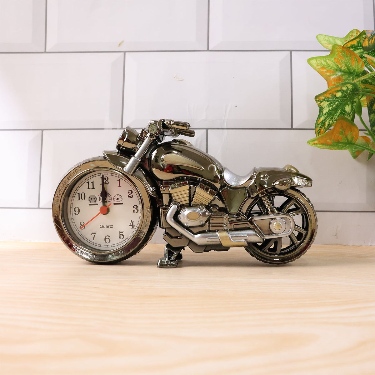 Motorbike Alarm Table Clock