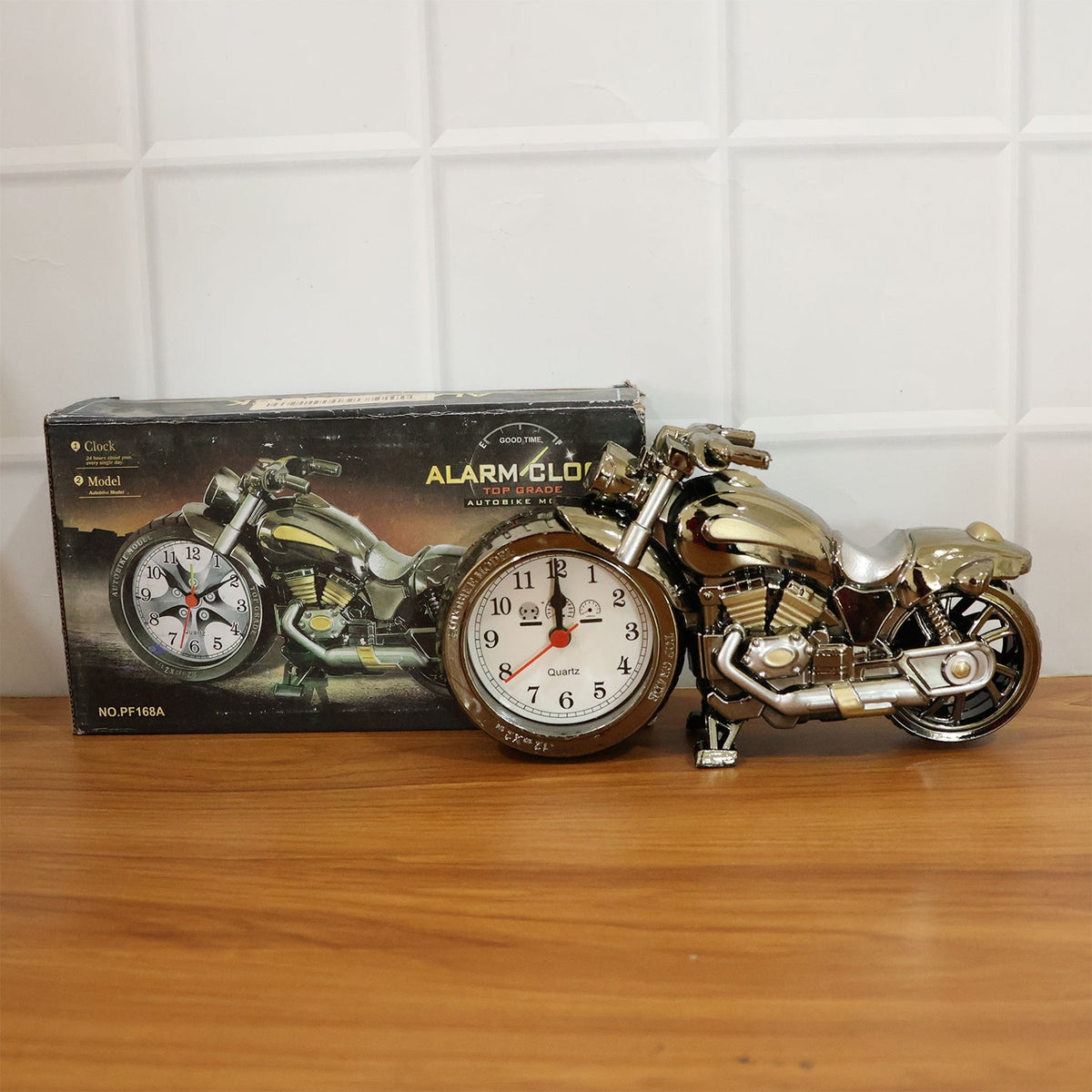 Motorbike Alarm Table Clock