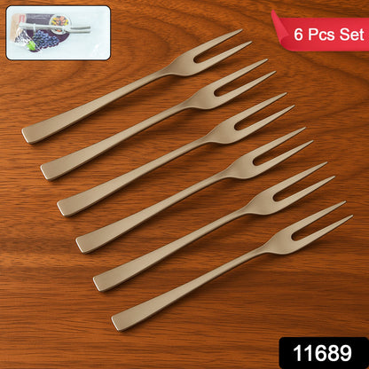 Apex SS Fruit Fork Set – 6 Pcs