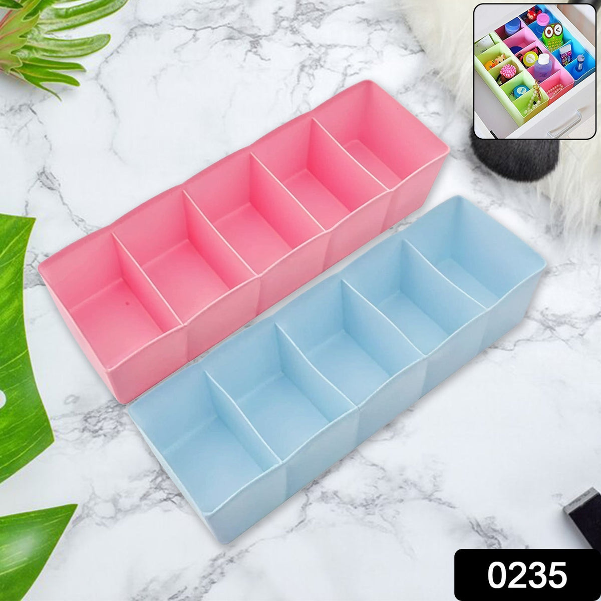 5-Compartment Drawer Organizer