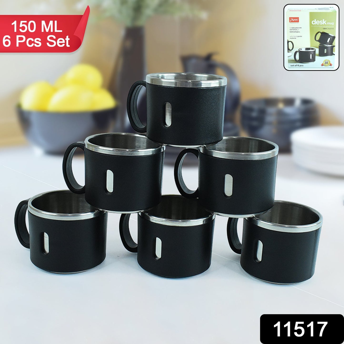 Stainless Steel Mug Set