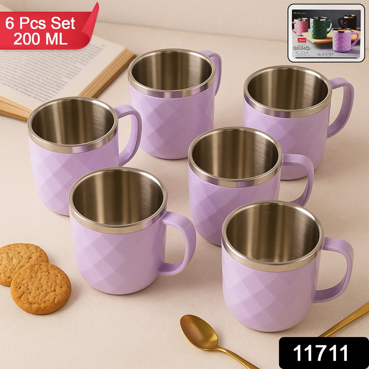 Apex Silika 6-Pc Tea Cup Set