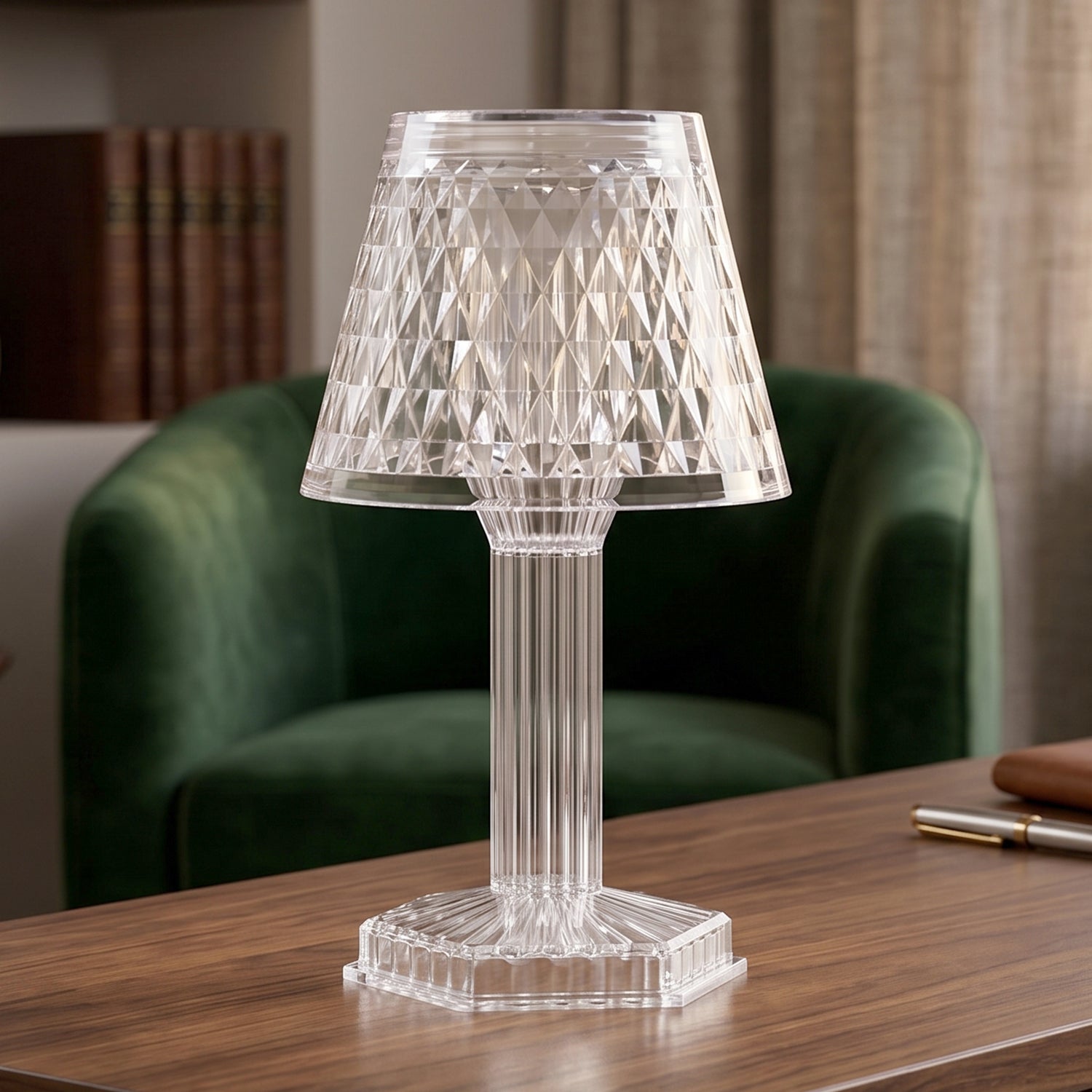 Cup Shape Crystal Table Lamp