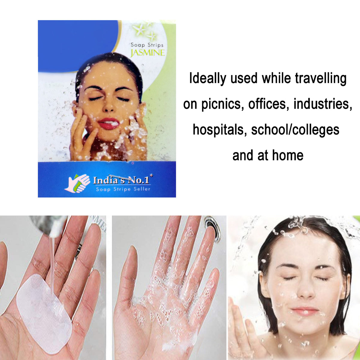 Fresh Paper Soap Strips Traveling Hand Wash