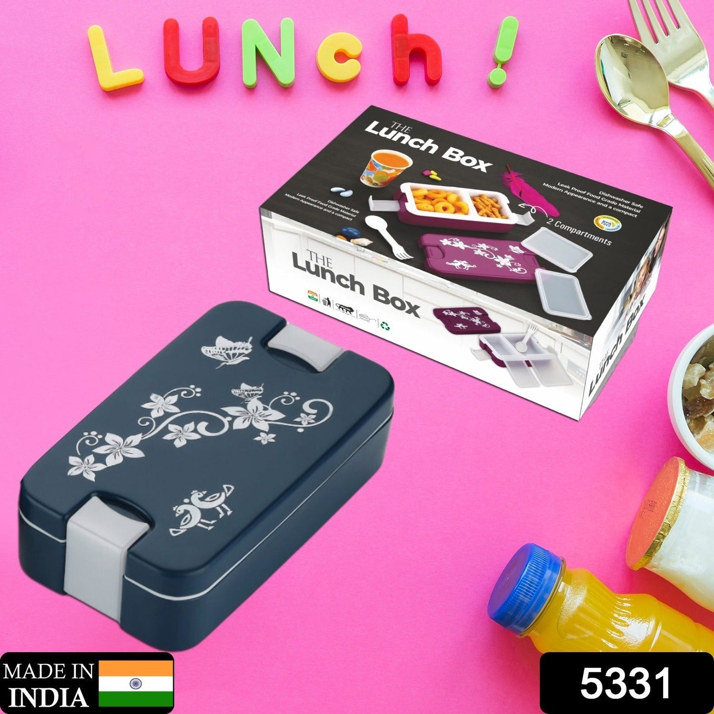 2-Compartment Airtight Lunch Box