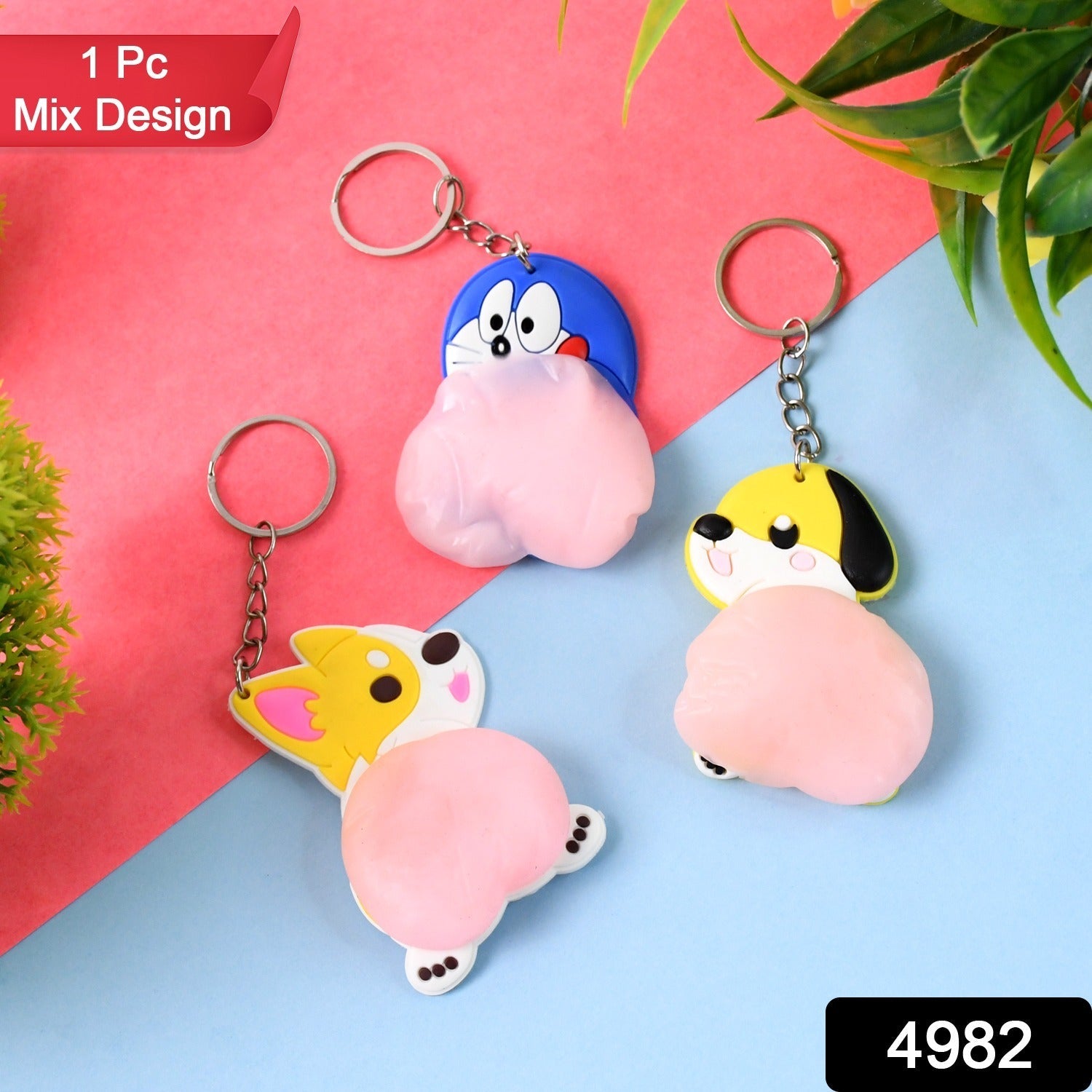 Animal Squeeze Keychain Toy