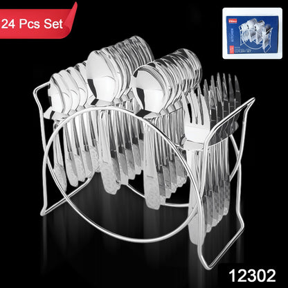 24 Pc Stainless Steel Cutlery Set
