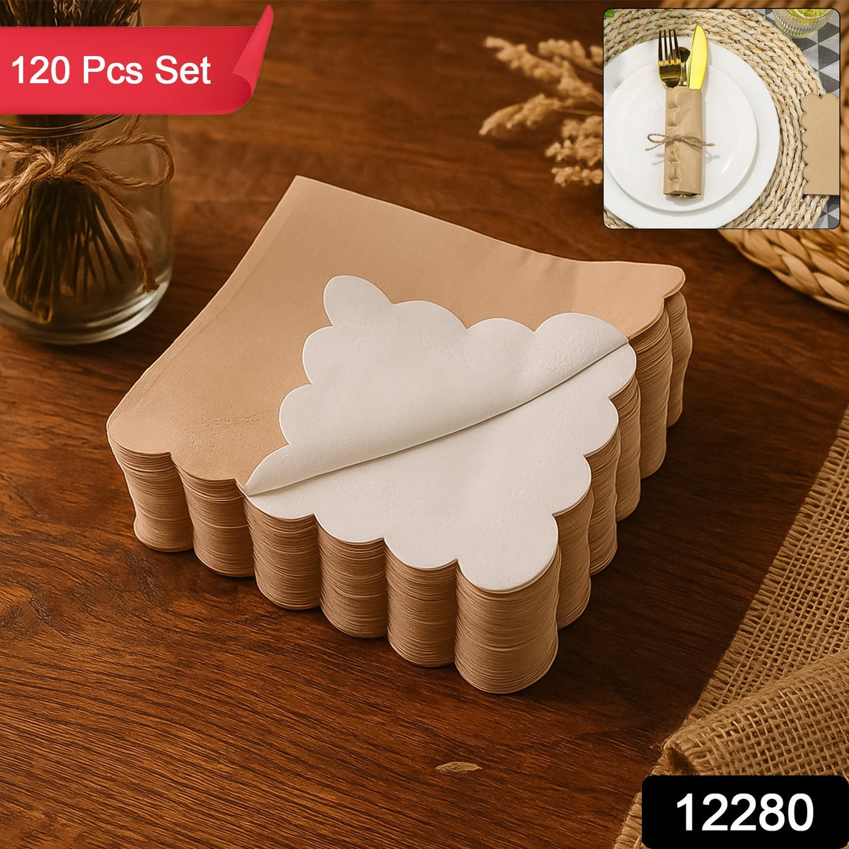 Scalloped Edge Tissue Set (120 Pc)