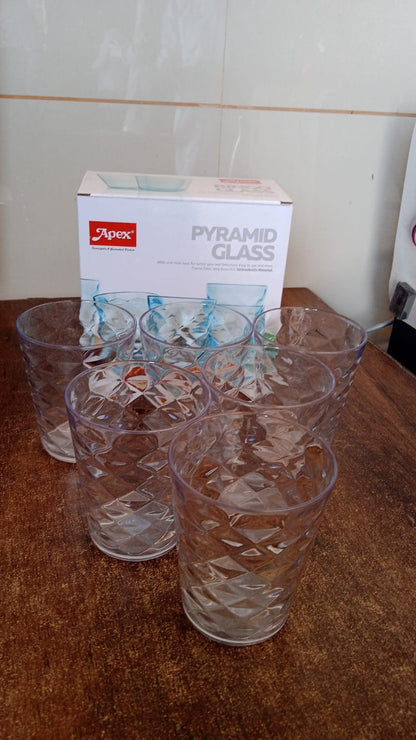 Unbreakable Pyramid Design Glass