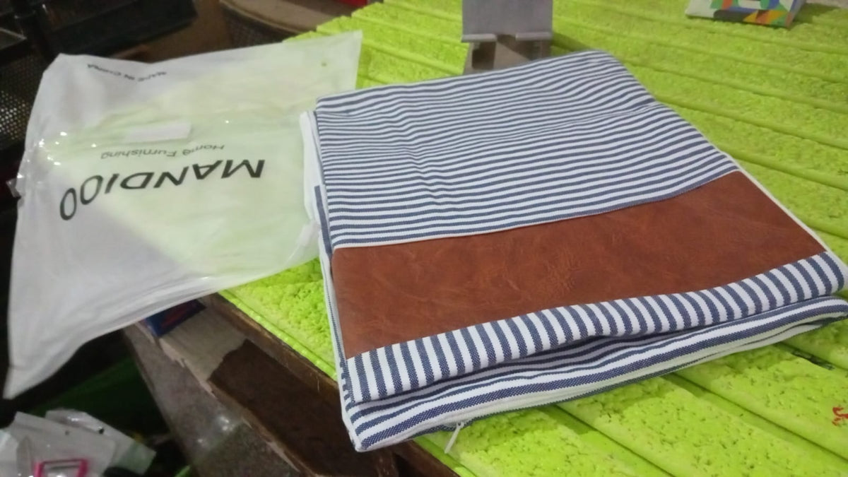 Leather & Cotton Pillow Covers