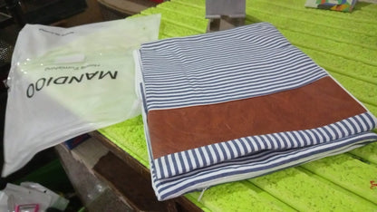 Leather & Cotton Pillow Covers