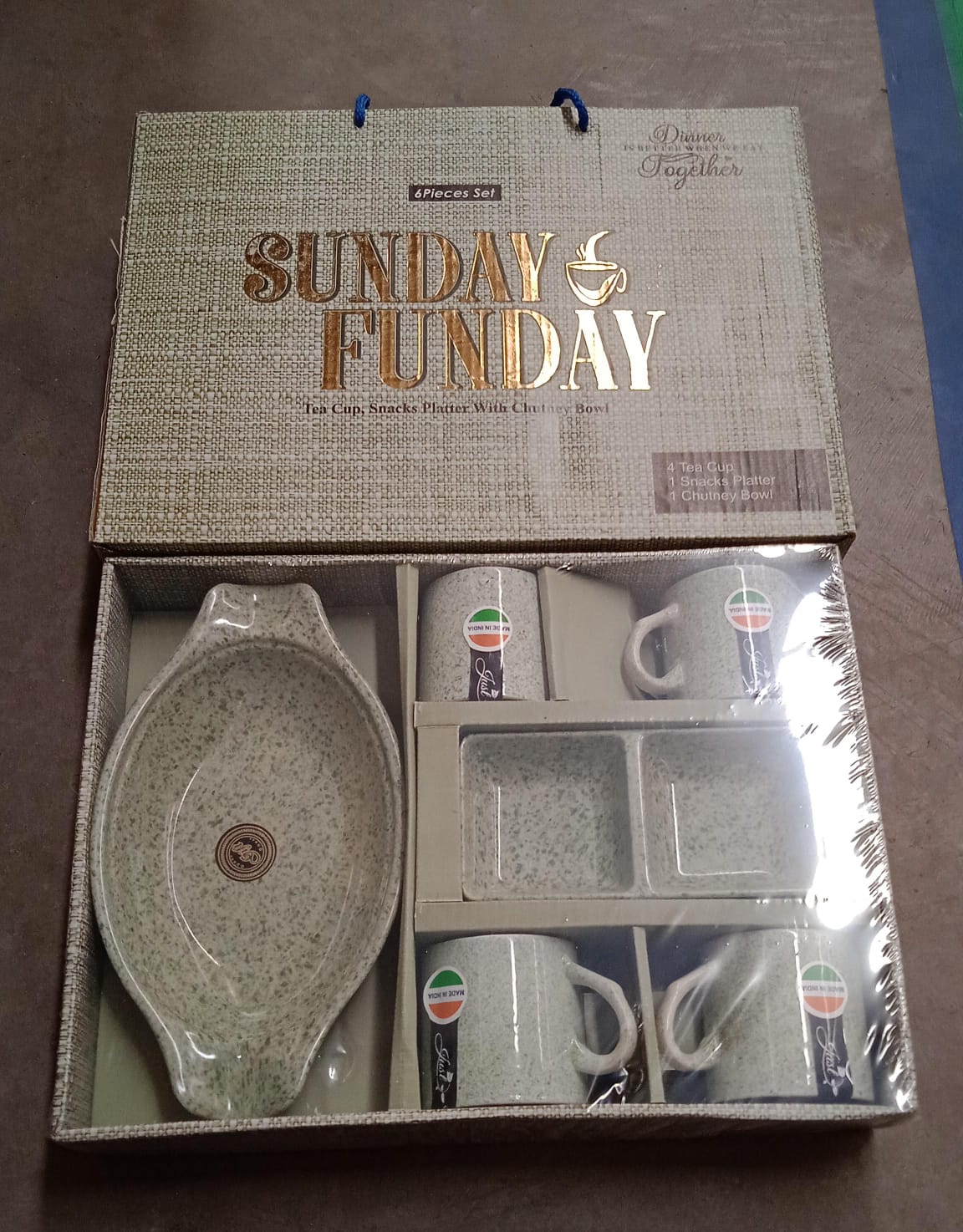 Sunday Funday Ceramic Tea Cups