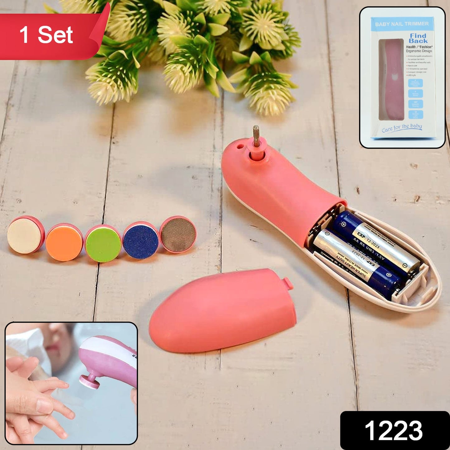 Electric Baby Nail Trimmer With Grinding Heads