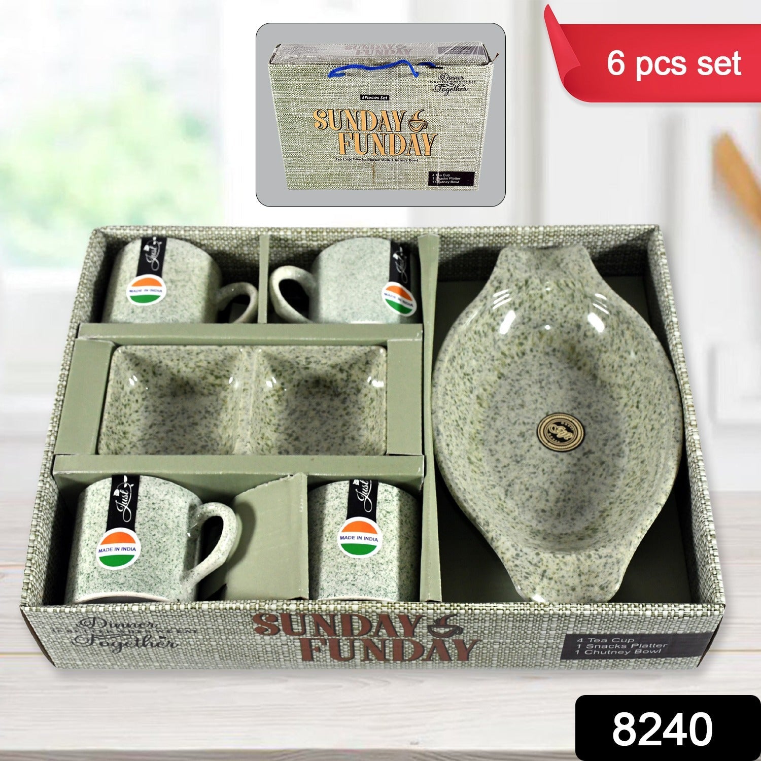 Sunday Funday Ceramic Tea Cups