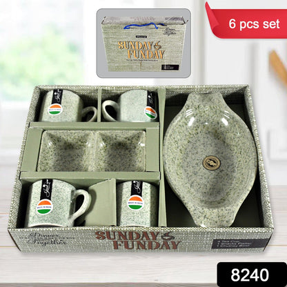 Sunday Funday Ceramic Tea Cups