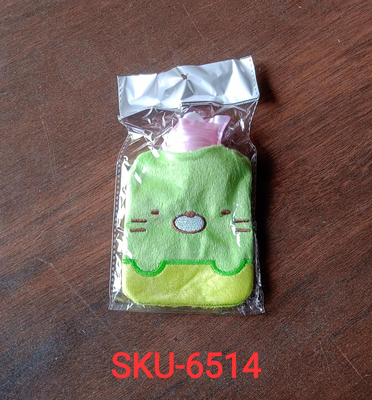 Green Kitty Hot Water Bag with Cover