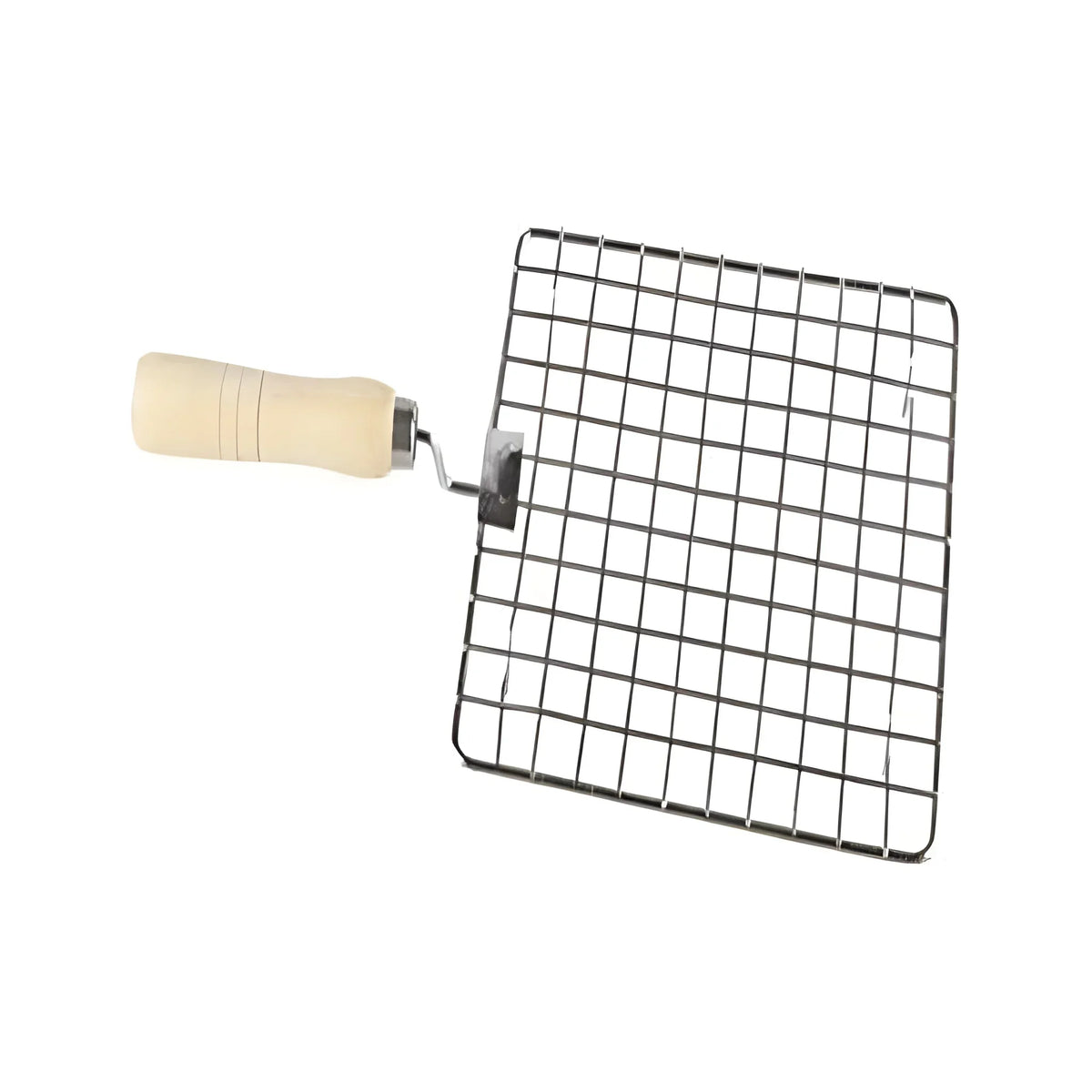 Square roti jali with metal grid and side handle