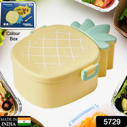 Kids Pineapple Shaped Lunch Box With Spoon-Fork