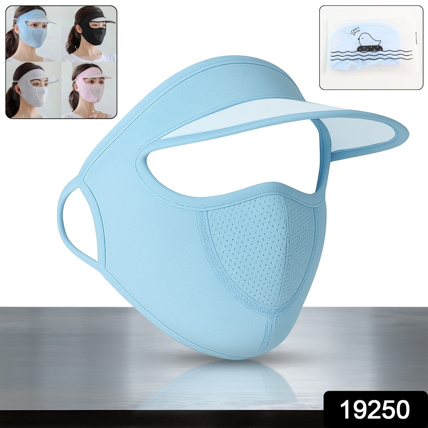 Uv Protection Cap With Built-in Mask