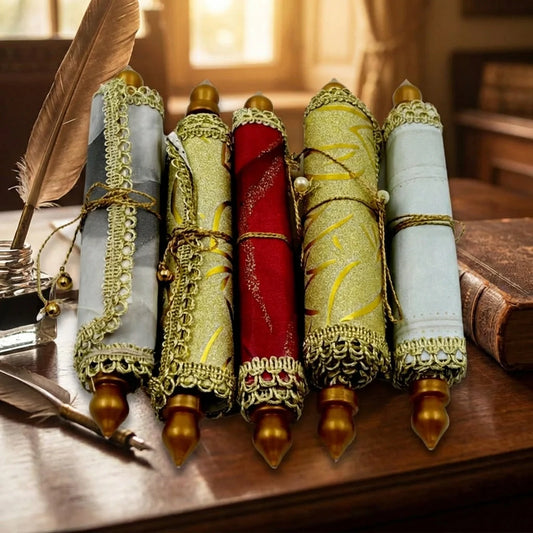 Decorative shagun gift envelopes, ornate gold trim and tassel ends, four designs