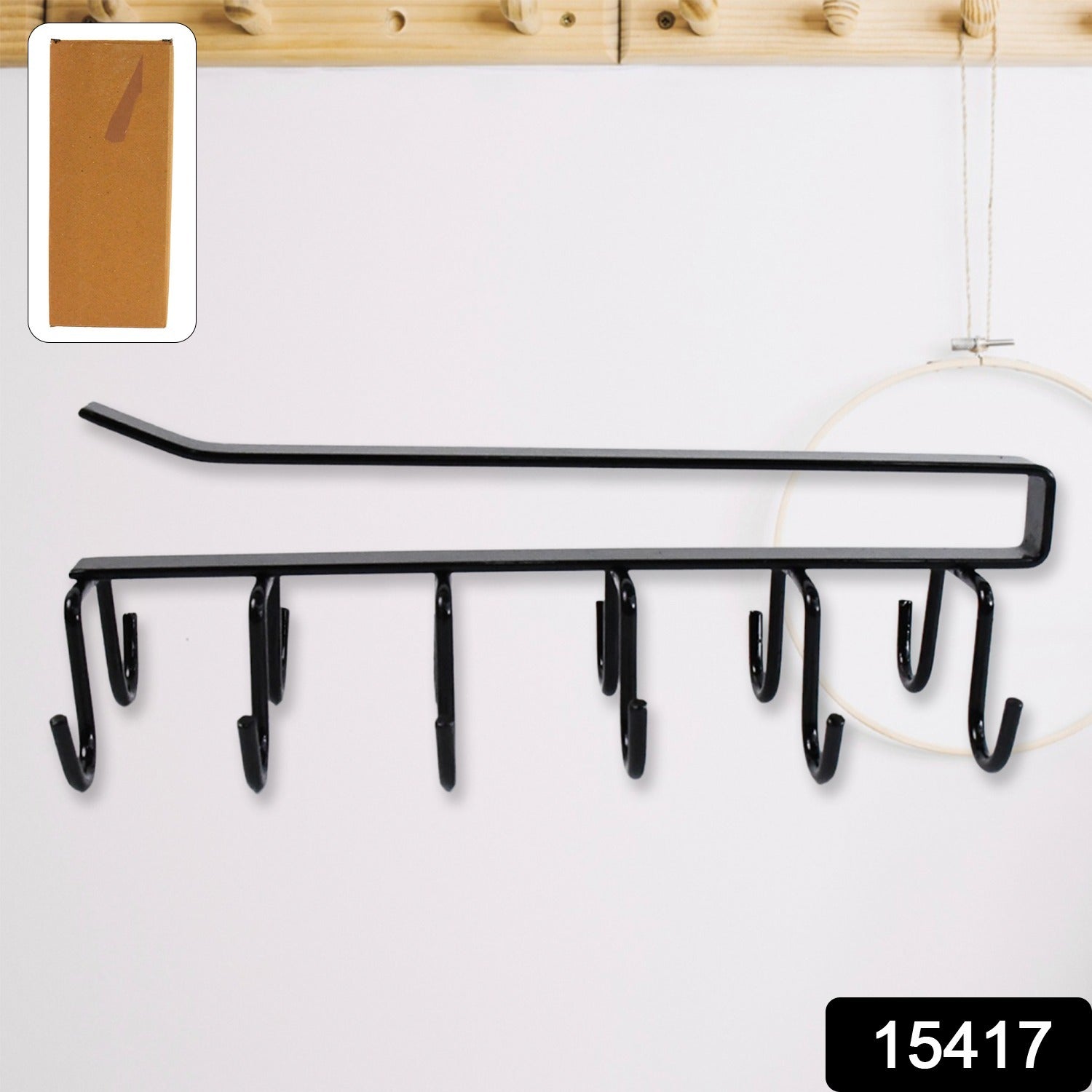 Double-row Iron Hanger 6 Hooks