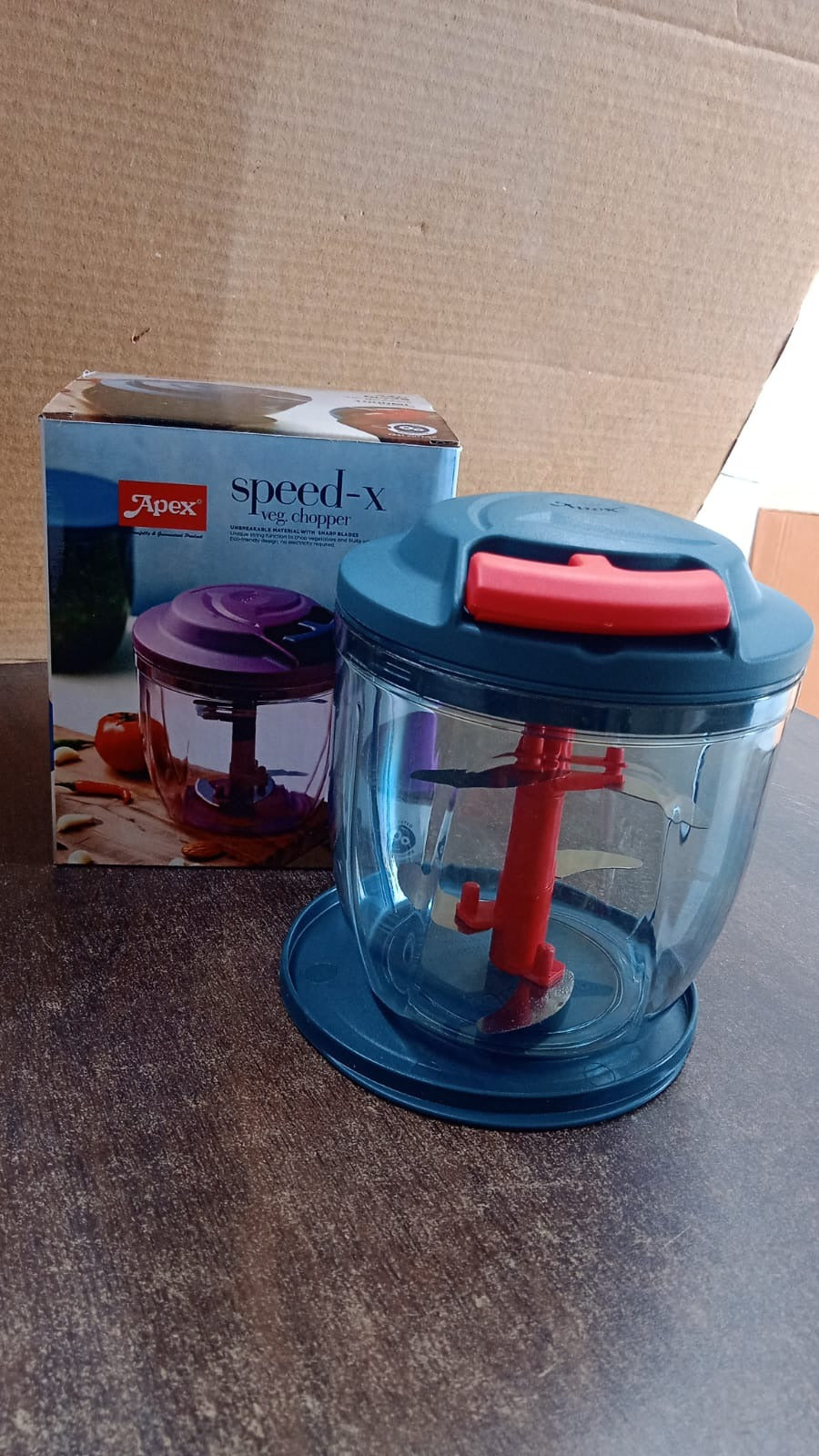 Apex Speed-x Hand-powered Vegetable Chopper (1000 Ml)