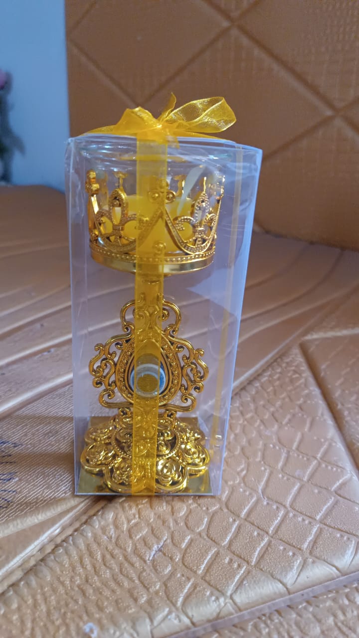 Golden Flower Candle Holder