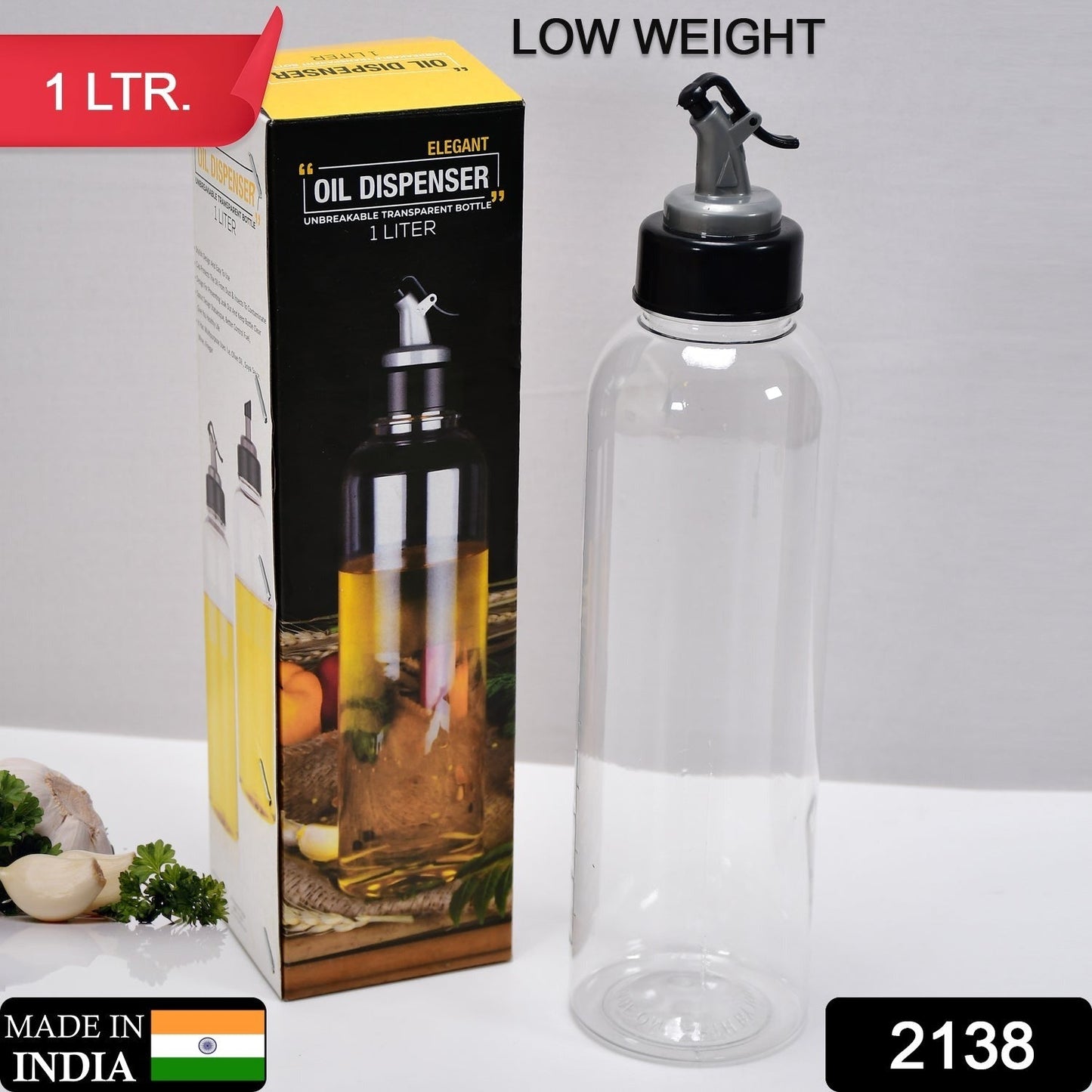 1L Oil Dispenser with Drip-Free Spout