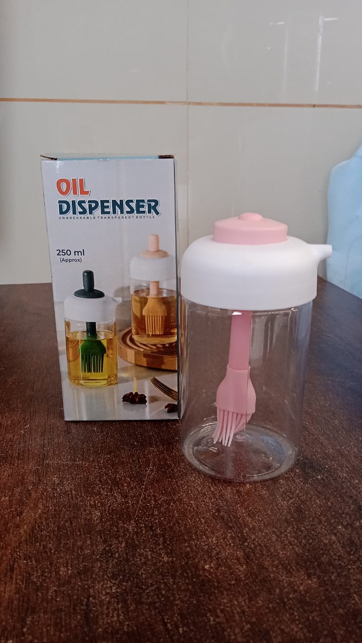 2-in-1 Oil Dispenser Bottle with Silicone Brush