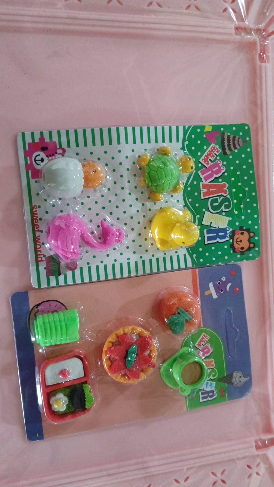Colorful Fancy Eraser Set