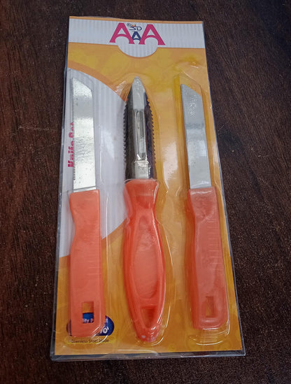 3-in-1 Stainless Steel Kitchen Knife Set