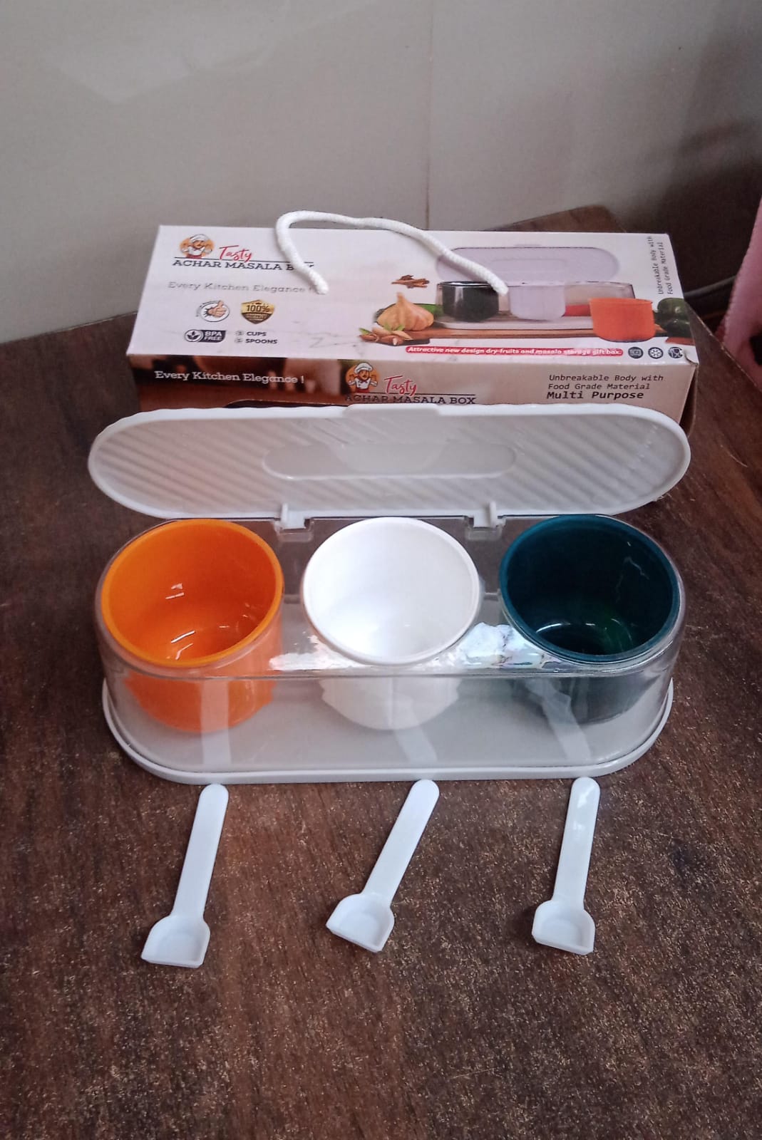 Home Kitchen 3 Grid Seasoning Spice