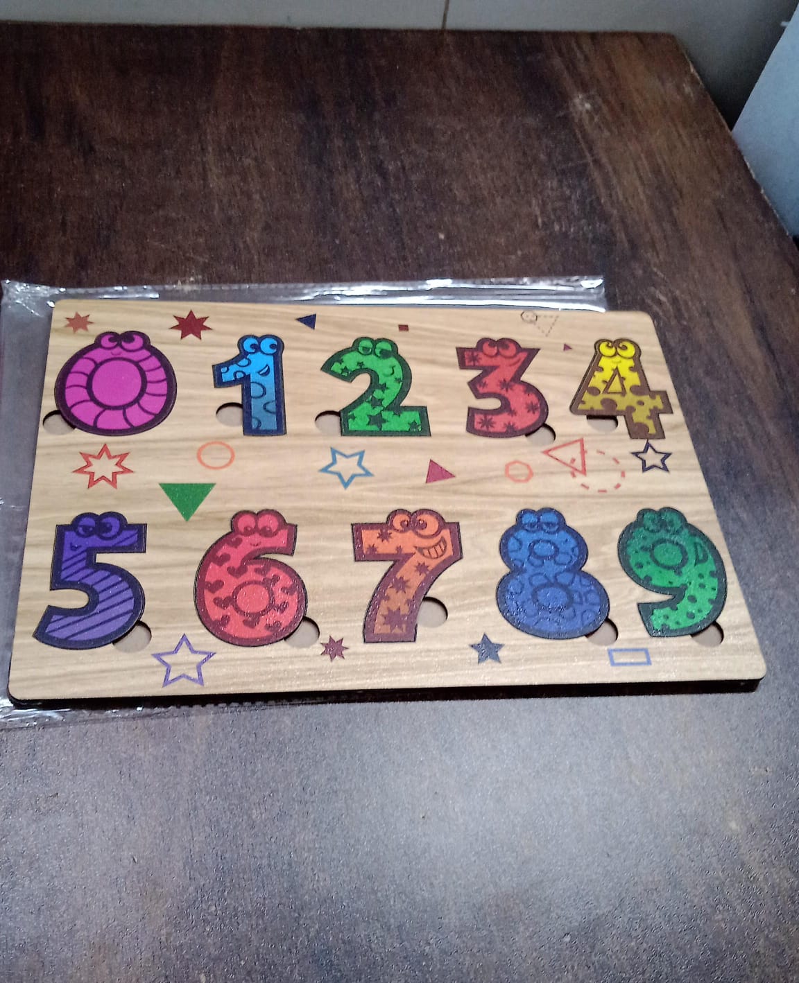 Wooden Number Puzzle Learning Board