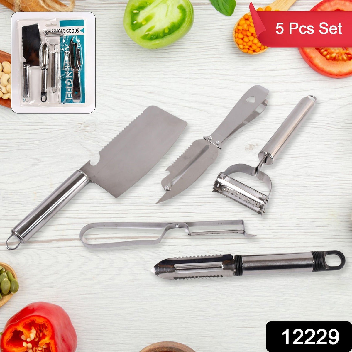 Multifunctional Steel Peeler Set