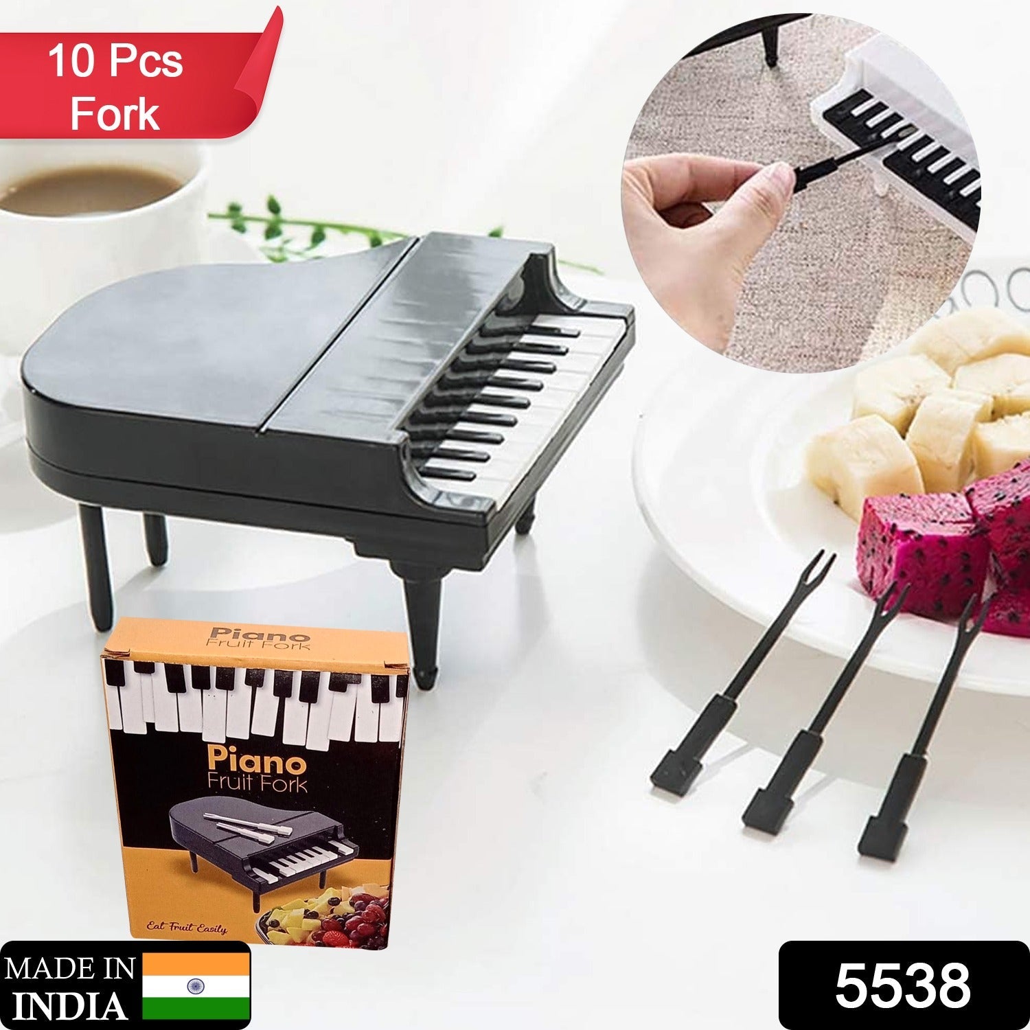 Creative Piano Fruit Forks Set (10pcs)