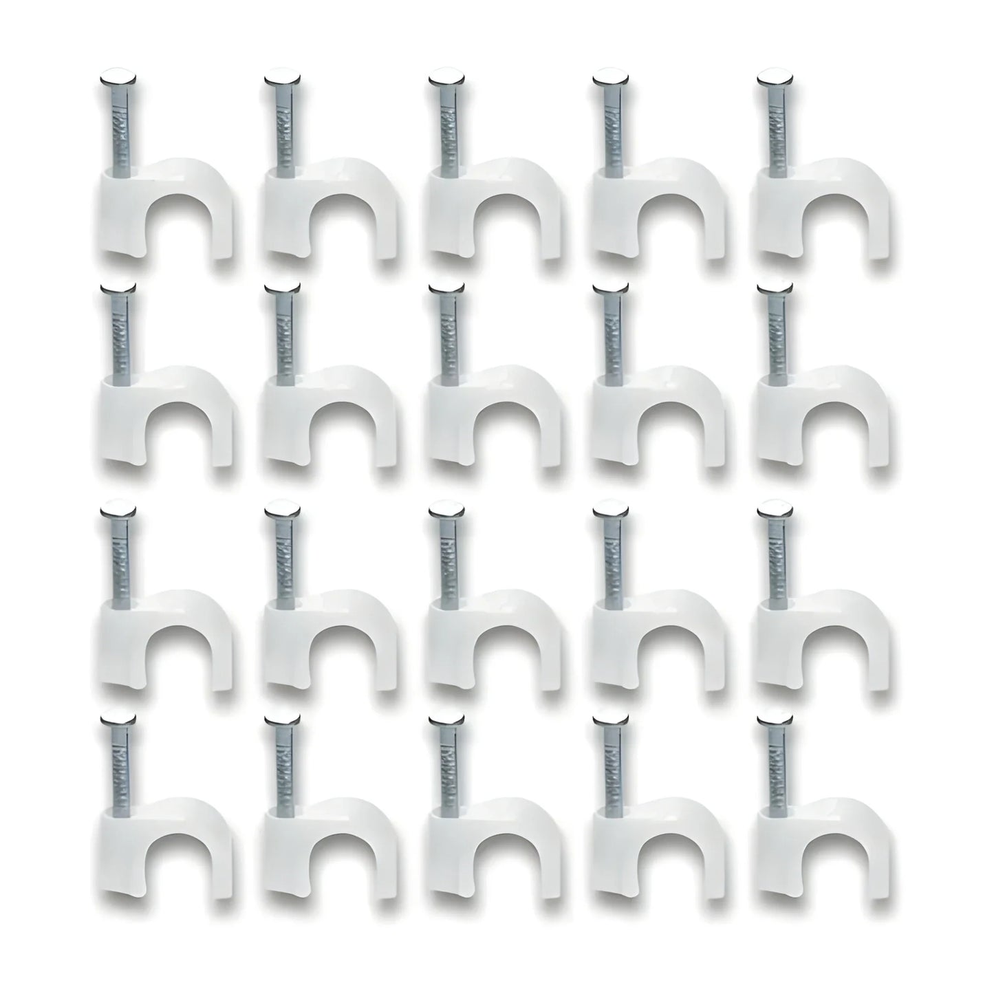 Heavy-duty cable clips set with galvanized screws, multi-pack of U-shape holders
