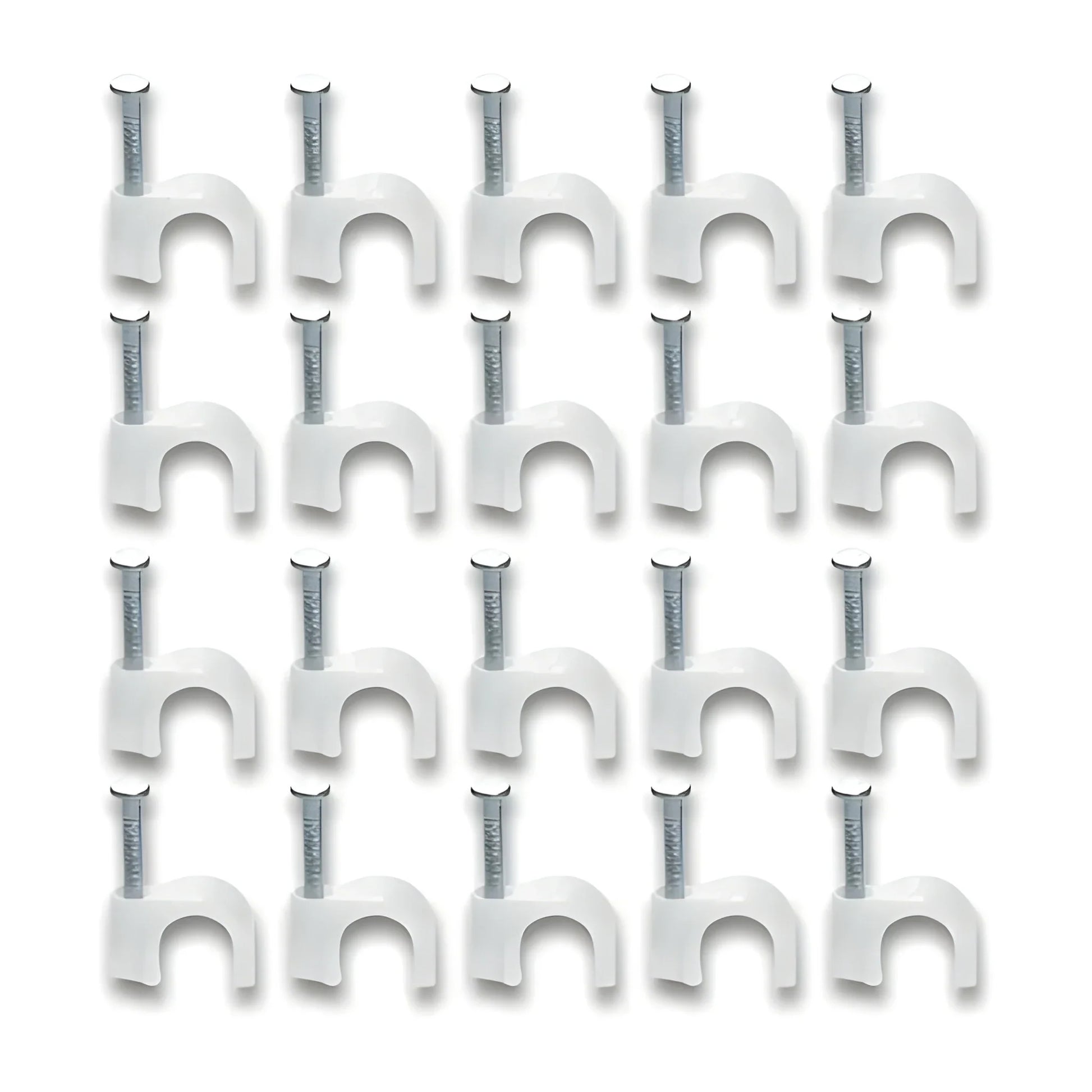 Heavy-duty cable clips set with galvanized screws, multi-pack of U-shape holders