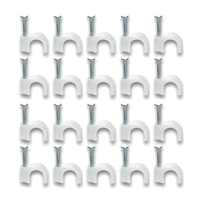 Heavy-duty cable clips set with galvanized screws, multi-pack of U-shape holders