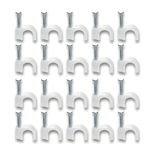 Heavy-duty cable clips set with galvanized screws, multi-pack of U-shape holders