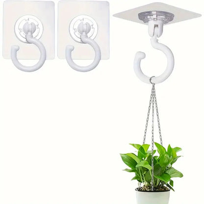 Self-adhesive wall hook with U-shaped holder and hanging chain