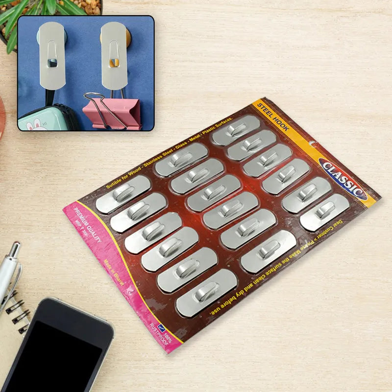 Heavy-duty wall hooks blister pack with steel hooks and mounting screws