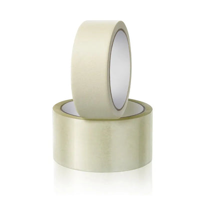 Transparent high-adhesion tape roll on core