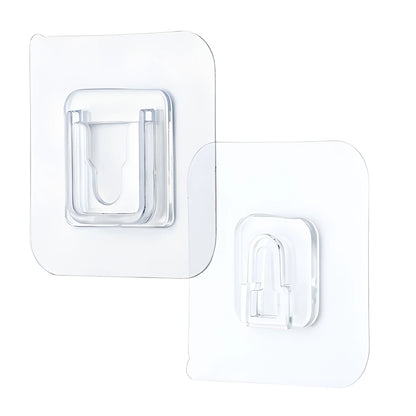Invisible heavy-duty wall hook, clear U-shaped hook with mounting base