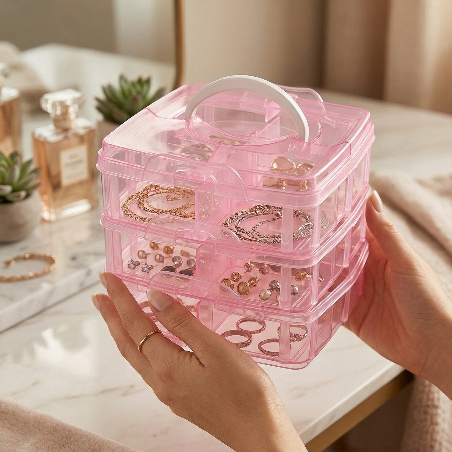 Stackable Plastic Craft Storage Box
