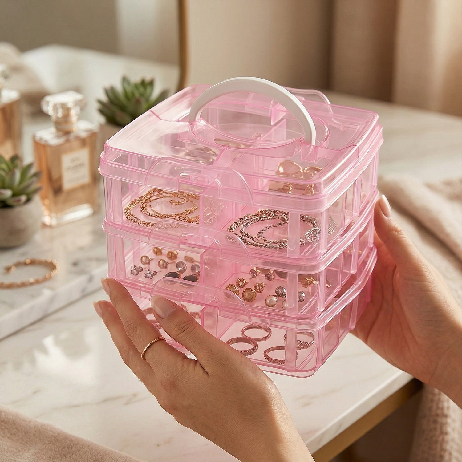 Stackable Plastic Craft Storage Box